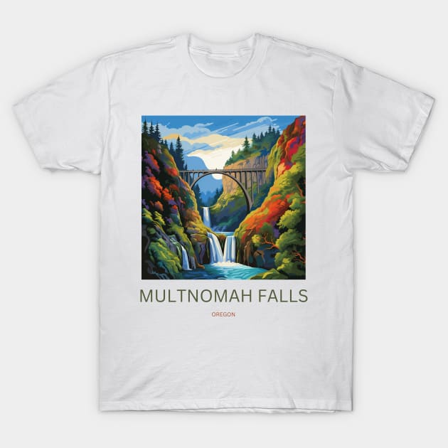 Multnomah Falls, Oregon T-Shirt by andreipopescu